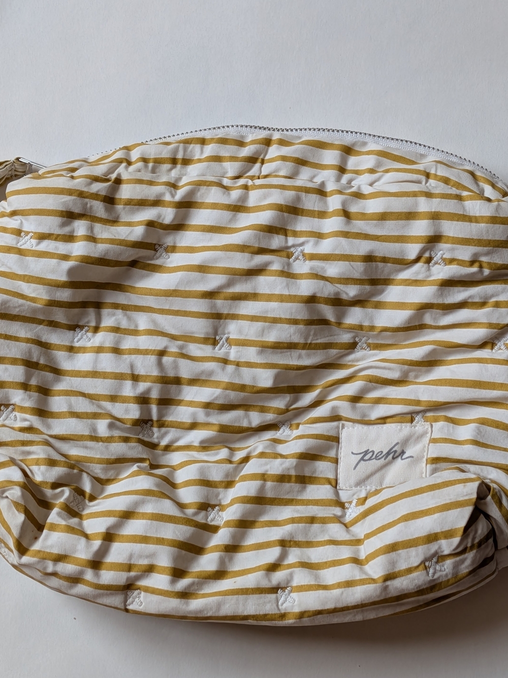 Mustard Stripe Baby Quilted Bag